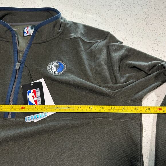 Dallas Mavericks Pullover Quarter Zip Large Black NBA Team Issue Dri-FIT Nike - Picture 4 of 5